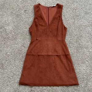 Lush Faux Suede- Like Dress